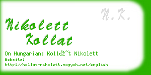 nikolett kollat business card